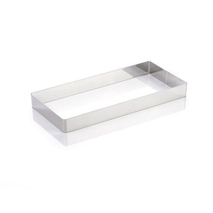 Téglalap sütőkeret 360x165x40 mm, rozsdamentes