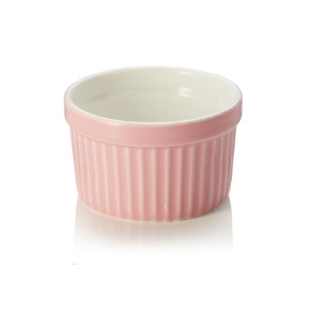Pasztell rózsaszín sorolható porcelán Ramekin-szufléforma, 7x4 cm